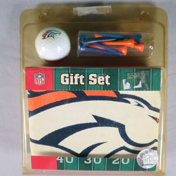 Vintage Denver Broncos Golf Gift Set Towel Ball Tees McArthur Towel & Sports NIP - Picture 1 of 4